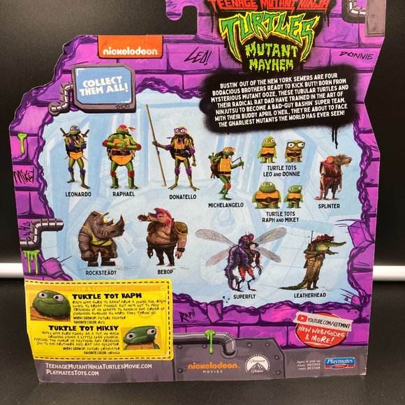 Playmates Teenage Mutant Ninja Turtles Mutant Mayhem TURTLE TOTS Raph & Mikey - Picture 3 of 3